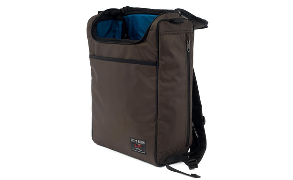 The Cambiata in Ursa (grey-brown) Ballistic with Cobalt (blue with light blue grid) 210 Cerylon interior.